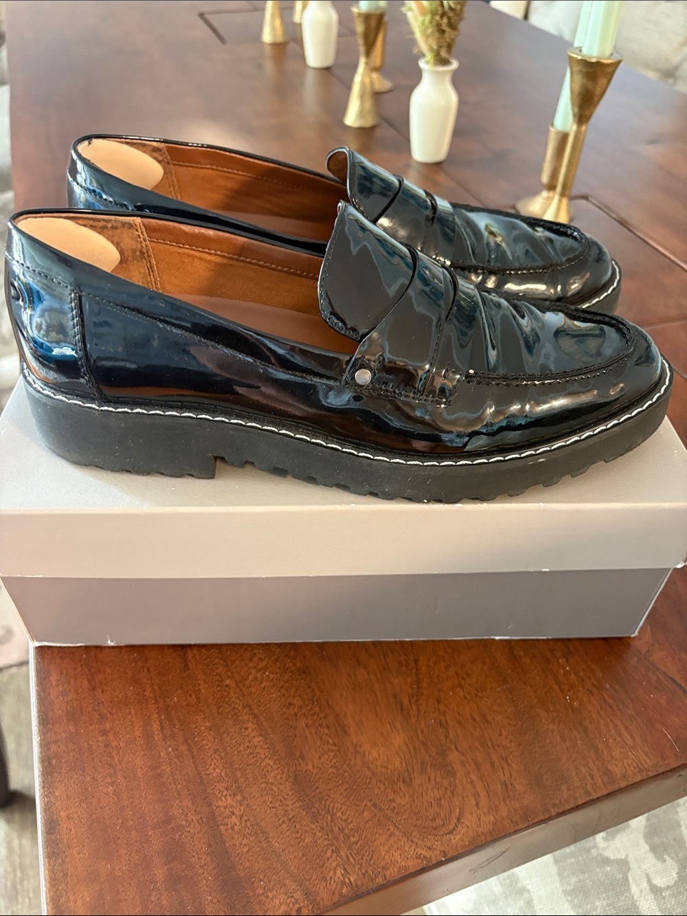 Black Patent Leather Loafers